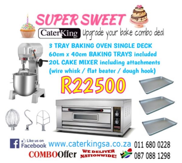 SUPER SWEET CAKE MIXER 2L DECK OVEN 3 TRAY