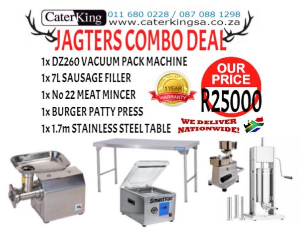 JAGTERS COMBO vac filler patty mincer table