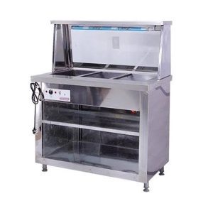 CATERKING 3 DIVISION BAIN MARIE WITH SNEEZE GUARD INCL INSERTS F/M