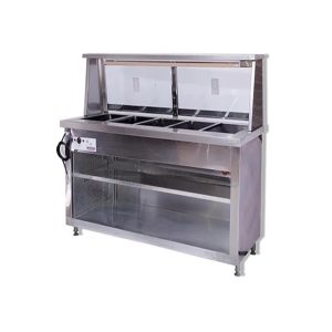 CATERKING 5 DIVISION BAIN MARIE F/M INCL INSERTS WITH SNEEZE GUARD