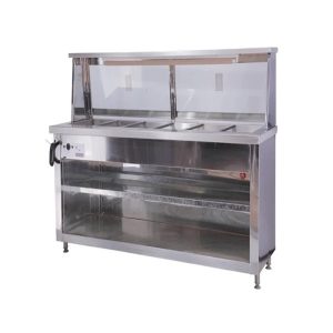 CATERKING 6 DIVISION BAIN MARIE F/M WITH SNEEZE GUARD F/M