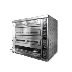 CATERKING 3 DECK 9 TRAY BAKING OVEN - GAS