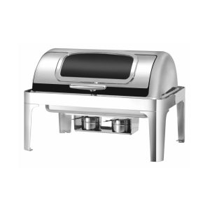 INOXSERV RECTANGULAR CHAFING DISH WITH SHOW WINDOW