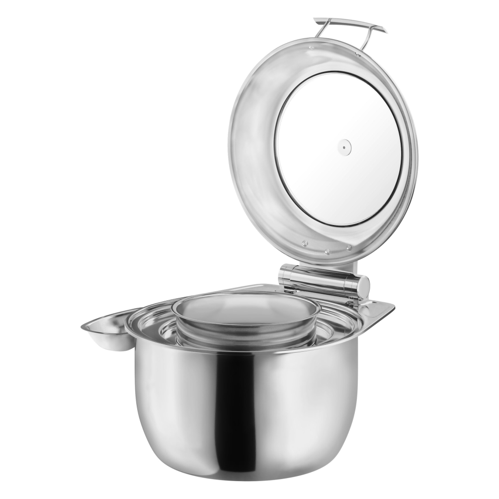 INOXSERV ROUND INDUCTION SOUP STATION WITH HYDRAULIC GLASS LID - Image 2