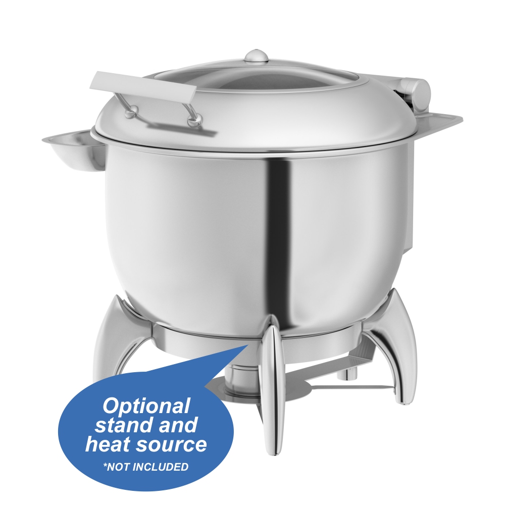 INOXSERV ROUND INDUCTION SOUP STATION WITH HYDRAULIC GLASS LID - Image 3