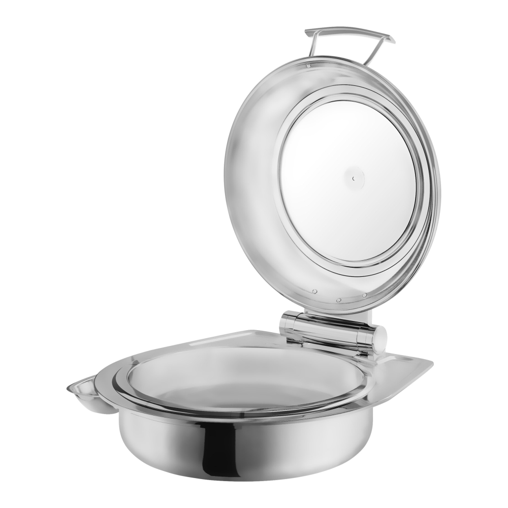 INOXSERV ROUND INDUCTION CHAFING DISH WITH HYDRAULIC GLASS LID - Image 2