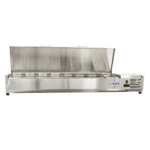 POLARCAB 8 DIVISION PIZZA INGREDIENT FRIDGE WITH STAINLESS STEEL LID