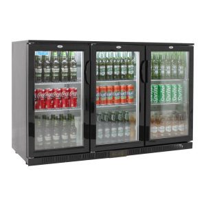 POLARCAB 3 DOOR HINGED BACK BAR COOLER - BLACK