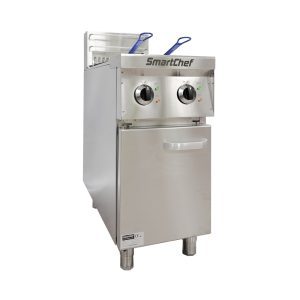 SMARTCHEF 2 X 15LT FLOOR STANDING ELECTRIC FRYER - 380V (THREE PHASE)