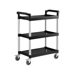 SMARTCHEF 3 TIER PLASTIC TEA TROLLEY - WITHOUT SIDE BINS- 870 X 430 X 940MM