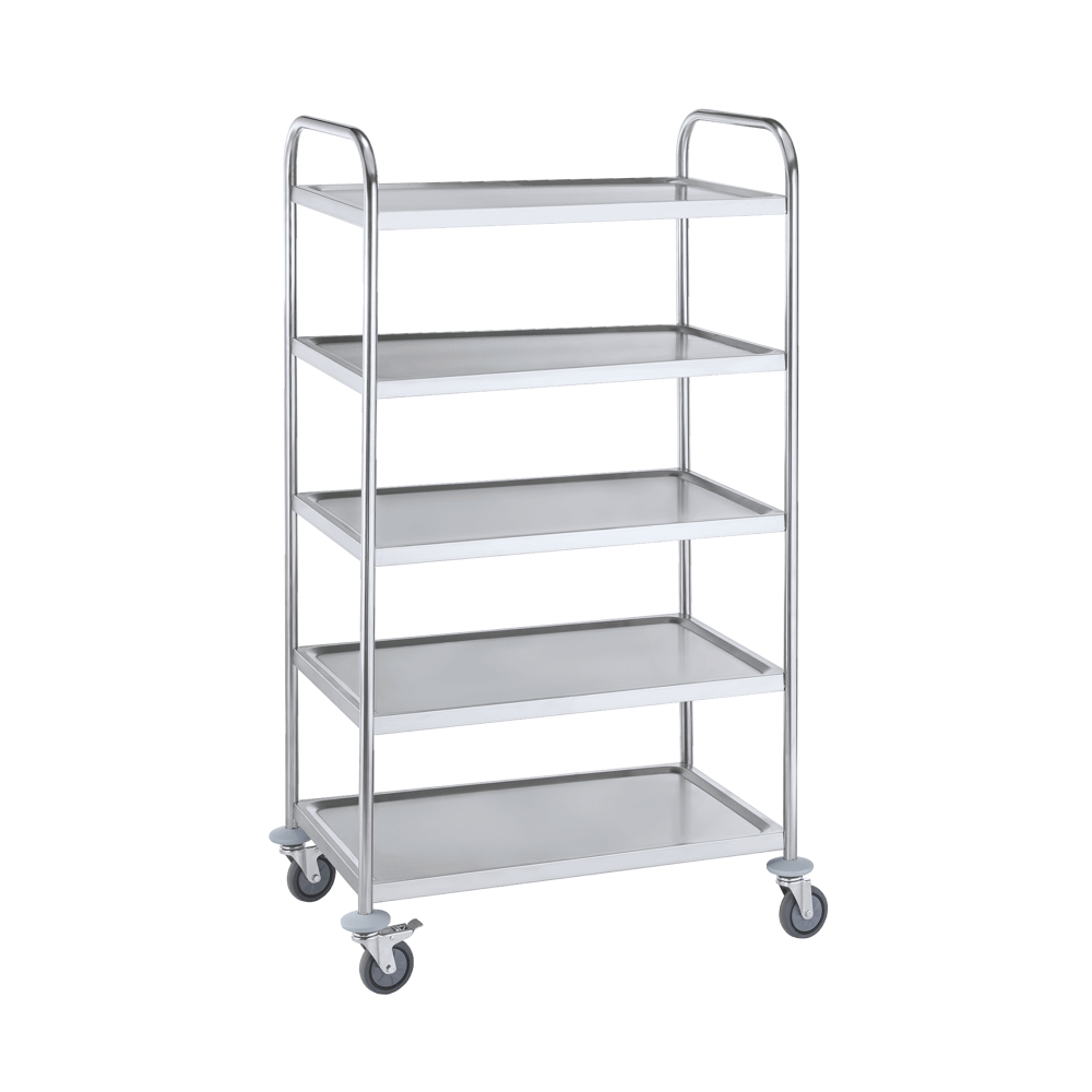 SMARTCHEF 5 TIER STAINLESS STEEL TROLLEY