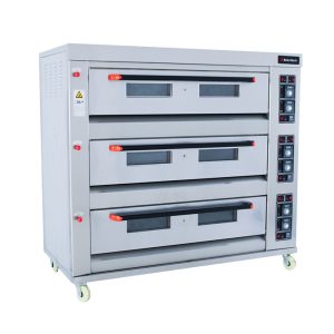 BAKEMARK 3 DECK 9 TRAY GAS OVEN