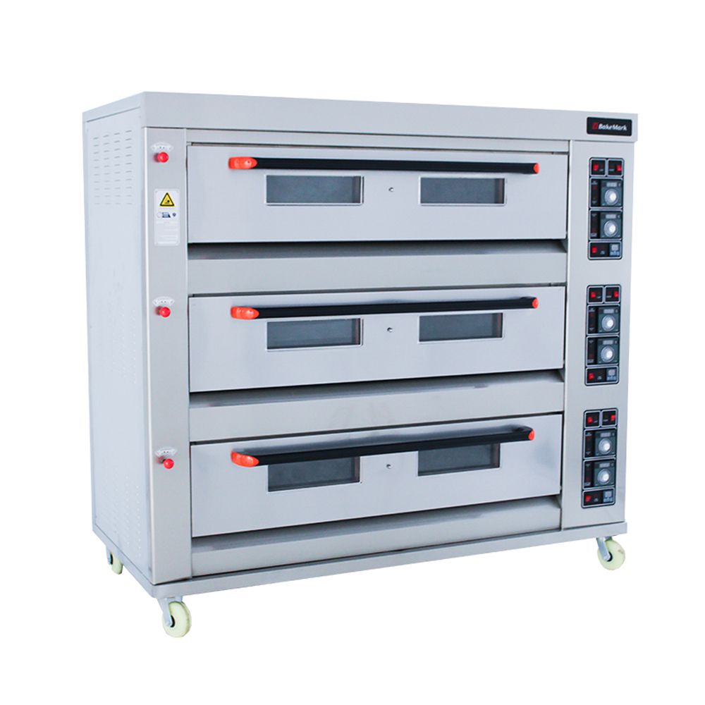 BAKEMARK 3 DECK 9 TRAY GAS OVEN