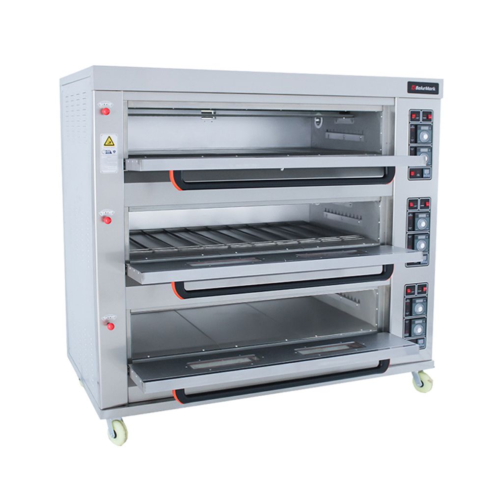 BAKEMARK 3 DECK 9 TRAY GAS OVEN - Image 2