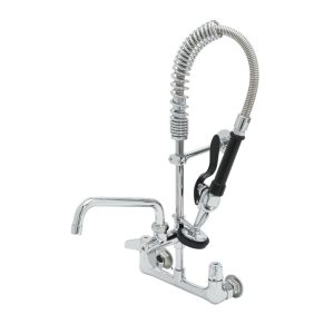 T&S WALL MOUNTED MINI PRE-RINSE SPRAY WITH 8" FAUCET