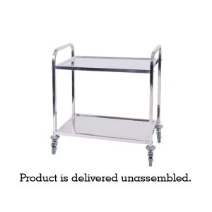 SMARTCHEF 2 TIER STAINLESS STEEL TEA TROLLEY