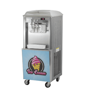 POLARCAB FLOOR STANDING SOFT SERVE MACHINE WITH REFRIGERATED HOPPERS & AIR PUMP