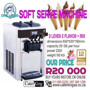 CHILLKING SOFT SERVE MACHINE 2 FLAVOUR + MIX - TABLE MODEL