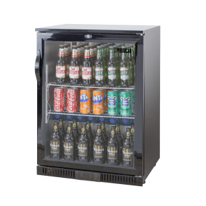 POLARCAB SINGLE DOOR HINGED BACK BAR COOLER - BLACK