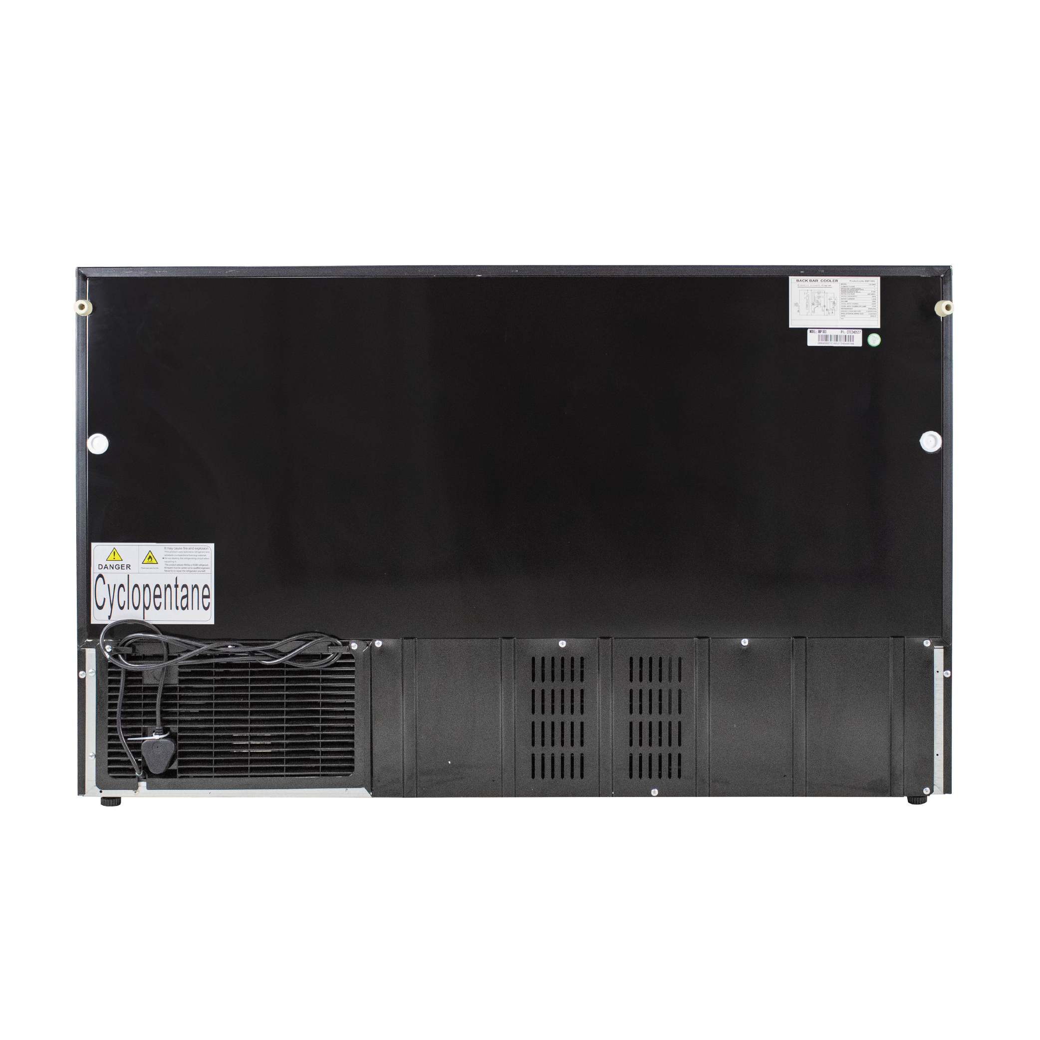 POLARCAB 3 DOOR HINGED UNDERBAR FRIDGE - BLACK - Image 6