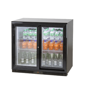POLARCAB 2 DOOR SLIDING DOOR BACK BAR COOLER - BLACK