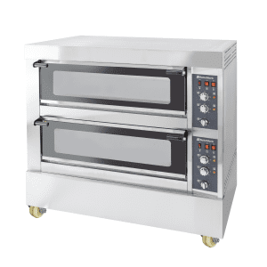BAKEMARK DOUBLE DECK 4 TRAY ELECTRIC OVEN - 2 TRAYS PER DECK