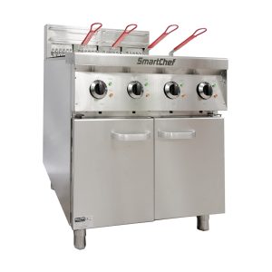 SMARTCHEF 4 X 15LT FLOOR STANDING ELECTRIC FRYER - 380V (THREE PHASE)