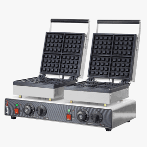 SMARTCHEF DOUBLE SQUARE SNACK BELGIAN WAFFLE BAKER